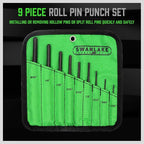 SWANLAKE 9-Pieces Roll Pin Punch Set, Removing Repair Tool - Image 2