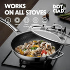 DOTCLAD Wok pan, Hybrid 12 inch Wok - Image 4