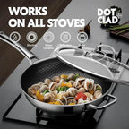 DOTCLAD Wok pan, Hybrid 13 inch Wok - Image 4