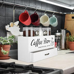 3 Pcs Coffee Canister Set with Shelf and Spoon Plastic Coffee Bean Storage - Image 6