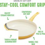 GreenLife Soft Grip Healthy Ceramic Nonstick 18 Piece Kitchen Cookware Pots and - Image 4