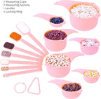 Measuring Cups and Spoons Set, Plastic Measuring Cup Set 15, 7 Measuring Cups & - Image 5