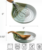 Ceramic Spoon Rest for Kitchen Counter & Stove, Large Spoon Holder for Cooking - Image 4