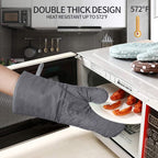 4Pcs Oven Mitts and Pot Holders Set, 572F Heat Resistant Oven Glove, Soft - Image 3