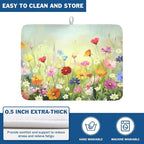Spring Summer Daisy Dish Drying Mat 18 x 24 Inch Colourful Floral Pattern Dish - Image 5