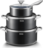 Induction Cookware Set 6-Piece, Stackable Kitchen Cooking Pots Set, 6qt 4.8qt & - Image 9