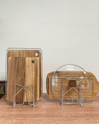 2 Pack Pot Lid Organizer Cutting Board Holder Inside Cabinet 304 Stainless - Image 2