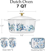 CAROTE 7QT Cast Iron Dutch Oven Pot - Image 2