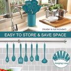 P&P CHEF Silicone Cooking Utensils Set of 7, Heat-proof Kitchen Utensils Set - Image 6