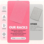 2 PCS Cooling Racks for Cooking and Baking, 16x10 Inches Stainless Steel - Image 4