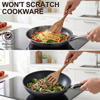 4 Pcs Acacia Wooden Spatula Set Non Toxic Kitchen Utensil Set Slotted Turner - Image 4