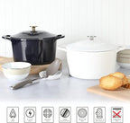 MARTHA STEWART Gatwick 7-Quart Enamel Cast Iron Dutch Oven Pot - Image 6