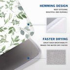 Spring Summer Sage Green Leaves Dish Drying Mat 16 x 18 Inch Spring Eucalyptus - Image 4