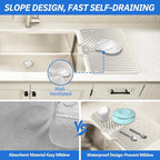 Dish Drying Mat for Kitchen Counter, - Image 3