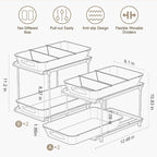 Sevenblue Under Sink Organizer, Bathroom Organizers and Storage, 2 Tier - Image 2
