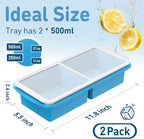 Silicone Freezer Tray with Lid Soup Freezer Container Molds with Steel - Image 2
