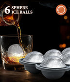 Silicone Large Ice Cube Molds, 6 Ice Ball Maker Mold, 6 Square Ice Cube Mold，4 - Image 4