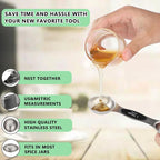 Magnetic Measuring Spoons Set of 9 Stainless Steel Dual Sided Stackable - Image 3