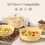CAROTE Pots and Pans Set Nonstick, Ceramic Cookware Set, PFAS PTFE Free - Image 5