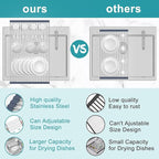 BBXTYLY Extra Large Expandable Roll Up Dish Drying Rack, Over The Sink Drying - Image 6