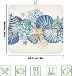 Summer Sea Shell Drying Mat 18x16 Inch, Starfish Drying Mat - Image 2