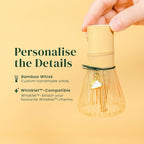 Crafti Matcha Whisk With Removable Whisklet™ Charm | Natural Bamboo | Included - Image 2