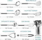 Pleafind Stainless Steel Cooking Utensils Set, Nonstick Kitchen Tools Set - Image 2
