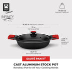 BRA COOKWARE Infinity Dual-Handled Sauté Pan w/Glass Lid | 11-Inch 2.95-Quart - Image 2
