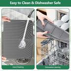 GUUKIN Silicone Dish Drying Mat, 17.7" x 11.8 " Drying Matt Kitchen Counter - Image 6