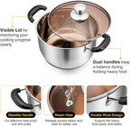 P&P CHEF 6 Qt Stockpot with Lid, Stainless Steel Cooking Stock Pot - Image 3