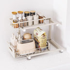 Under Sink Organizer, Heavy Duty Metal Pull Out Cabinet Organizer Slide Out - Image 7