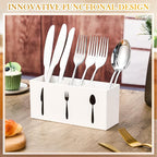 Suzile Acrylic Cutlery Storage Organizer Bin Silverware Caddy Countertop Knife - Image 4