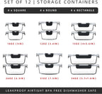 FAWLES 12 Pack Glass Meal Prep Containers - Image 2