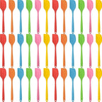 Irenare 36 Pcs Mini Silicone Spatulas Bulk 8.3 Inch Heat Resistant Scrapers by Irenare