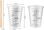 50PCS Resin Epoxy Mixing Cups, DQELFA 8oz Clear Plastic Paint Measuring Cups - Image 2