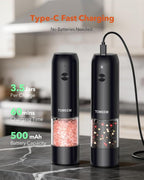 TOMEEM Electric Salt and Pepper Grinder Set - Image 4