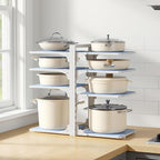 LAMU Pots and Pans Organizer under Cabinet, 8 Tier Heavy Duty Pan Organizers - Image 9
