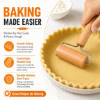 Small Wooden Rolling Pin for Baking, 7 Inch Mini Dough Roller, Non Stick Pizza - Image 6