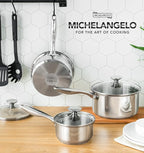 MICHELANGELO Stainless Steel Saucepan Set - Image 7