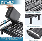 Small Dish Drying Rack, Mini Expandable Compact Dish Rack, Slim Extendable - Image 4