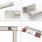 RUACQ Paper Towel Holder Under Cabinet, Wall Mounted or Adhesive Stainless - Image 5
