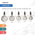 Farberware Professional Set of 5 Stainless Steel Measuring Cups, Precision and - Image 2