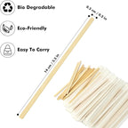 500pcs Bamboo Coffee Stirrers Individually Wrapped, 5.5 Inch Disposable Wood - Image 3