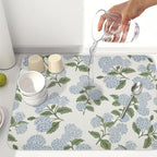 Blue Hydrangea Floral Dish Drying Mat - Image 6
