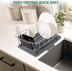 GUUKIN Dish Drying Mat, 14.7"x10.2" Drying Matt Kitchen Counter, Non-Slip - Image 4