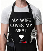 Rosoz Funny BBQ Black Chef Aprons by Rosoz