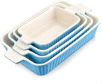MALACASA Casserole Dishes for Oven, Porcelain Baking Dishes, Ceramic Bakeware by MALACASA
