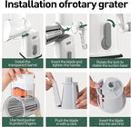 APSARAS USA Cheese Grater Hand Crank, Rotary Cheese Grater, 5 in 1 Rotary Grater - Image 5