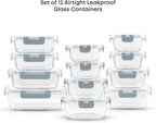 JoyJolt 24pc Borosilicate Glass Storage Containers - Image 3