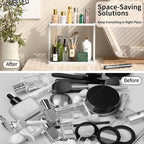 PEKER Bamboo Bathroom Organizer Countertop – Small Vanity Storage Shelf - Image 5